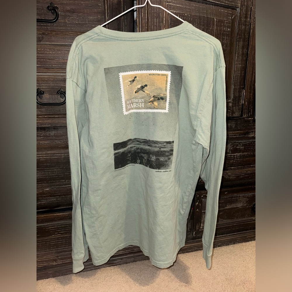 SOLD-Light Green Southern Marsh Pocket Tee